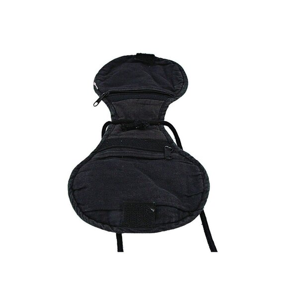 Hand Embroidered Velvet Mini Crossbody Bag Purse Multicolor Floral Stitched Flat - Picture 4 of 12